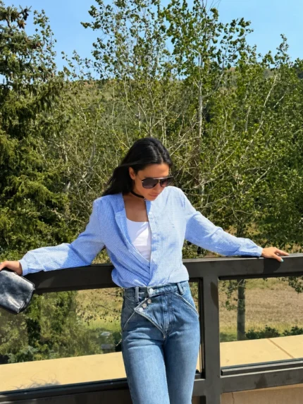 CITY OXFORD IN "VICHY BLEU" Sweatshirt