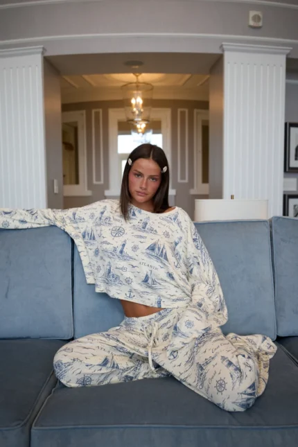 COASTLINE SLEEP TOP IN "NAUTICAL" SweatpantCOASTLINE SLEEP TOP IN "NAUTICAL" Sweatpant