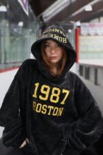 VARSITY PULLOVER IN "BLACKOUT