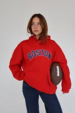 BANNER HOODIE IN "CHERRY" Hoodie - Image 2