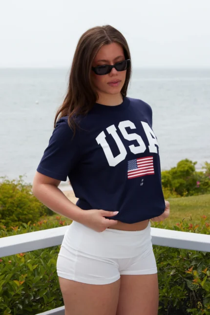 USA TEE IN "NAVY" Shorts