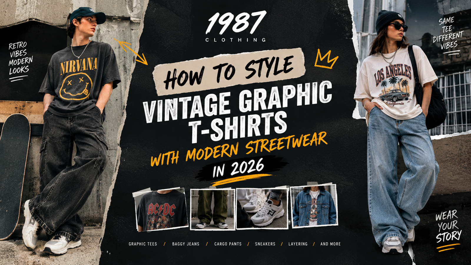 How to Style 1987 Vintage Graphic T-Shirts with Modern Streetwear in 2026